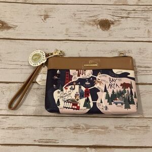 Spartina 449 "Greetings from Northern California" Wristlet Purse Zip Top
